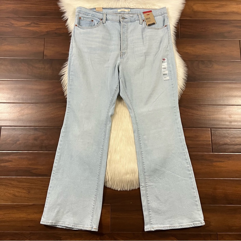 Levi's Size 22W Summer Beam Ribcage Boot Cut‎ Denim Jeans